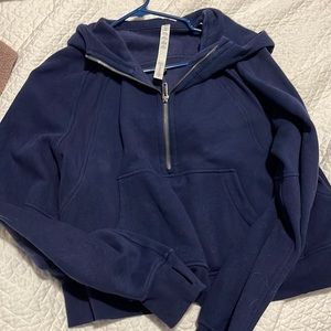 Lululemon Oversize half zip scuba in Night Sea